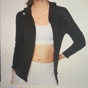 Black buttery soft hooded jacket